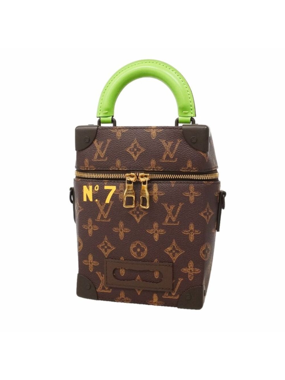 Louis Vuitton Vanity Bag Monogram N°7 Vertical Box Trunk Brown Green